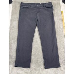 Faherty Brand Extended Mens 5-Pocket Pants Charcoal Gray 46x32 Straight Leg
